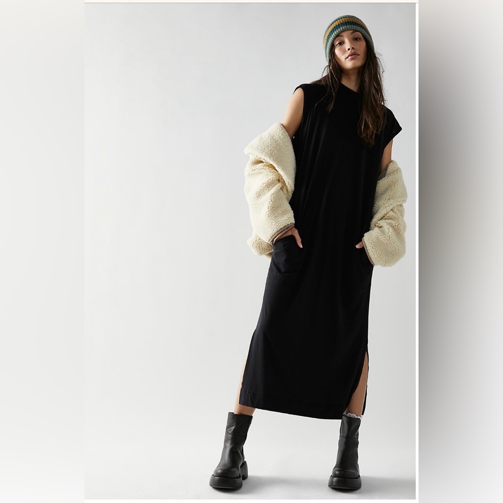 Free People All Day Long Midi T-Shirt Dress